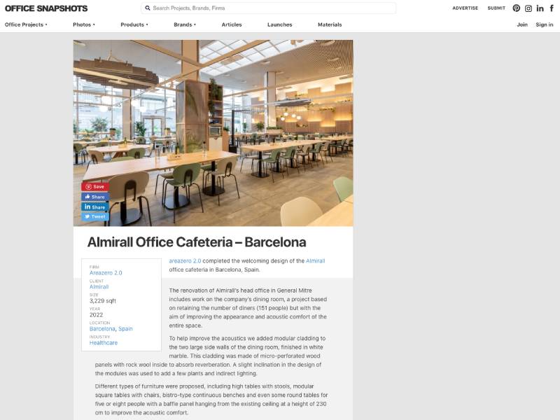 Almirall Office Cafeteria – Barcelona