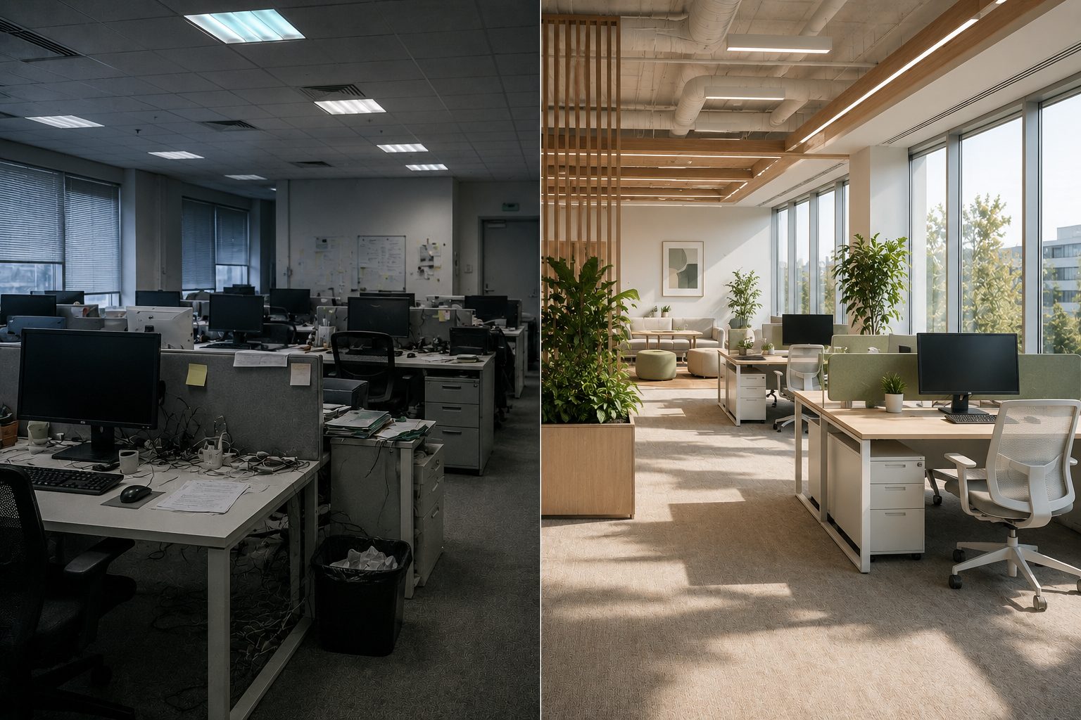 Errores comunes en el diseño de oficina